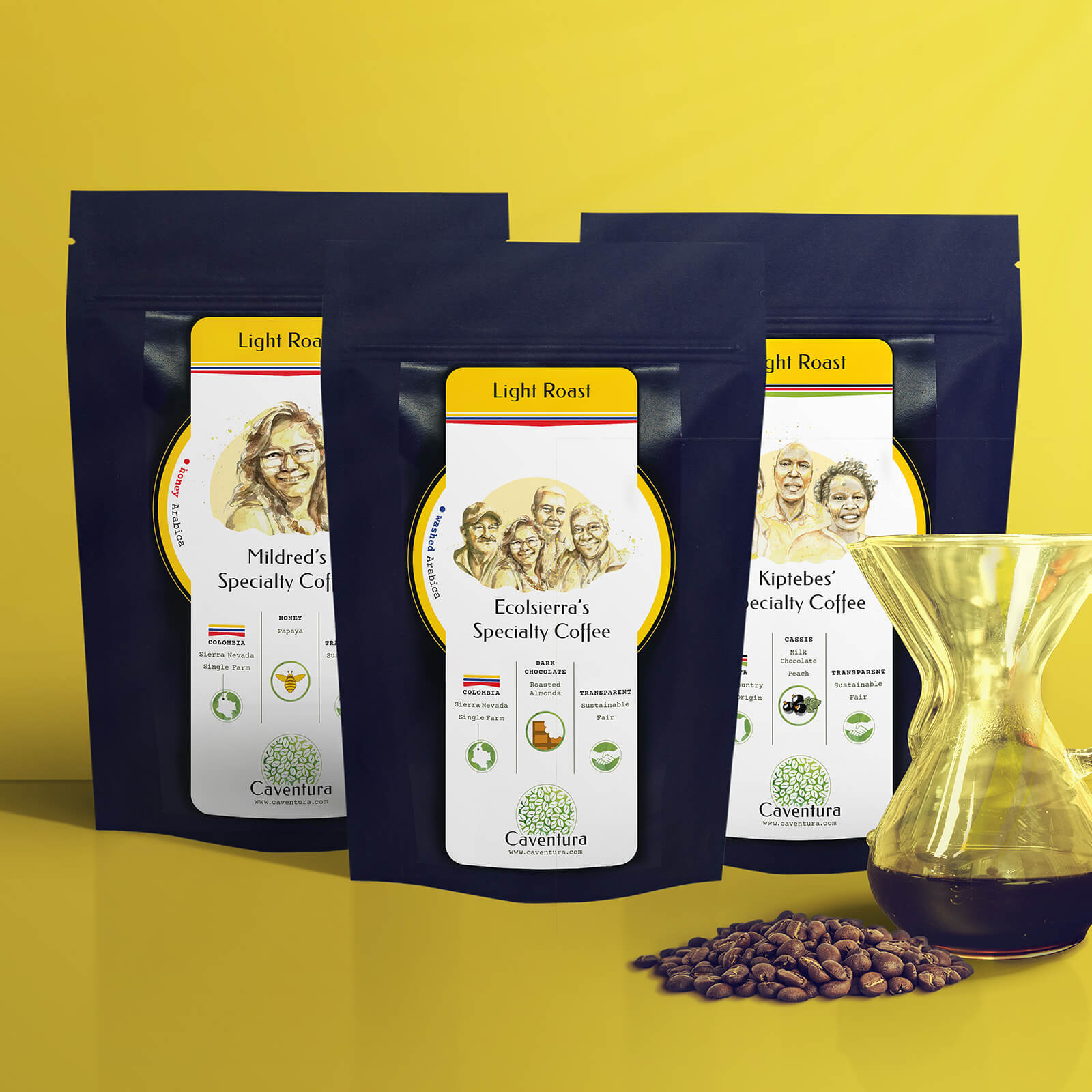 Specialty Filterkaffee Set – Entdecke Kolumbien & Kenia