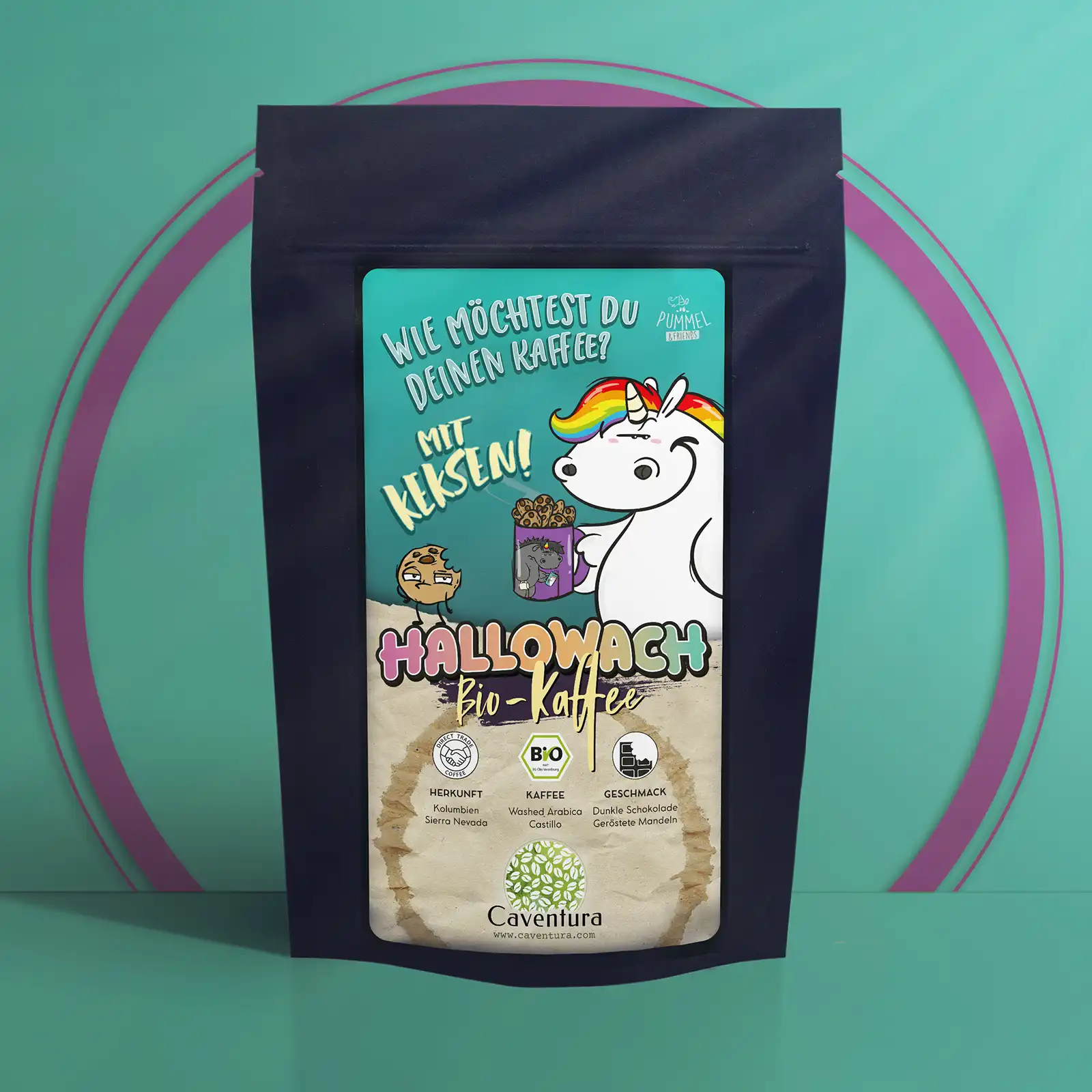 PUMMELEINHORN - HELLOWACH Bio Fairtrade Filterkaffee - Caventura