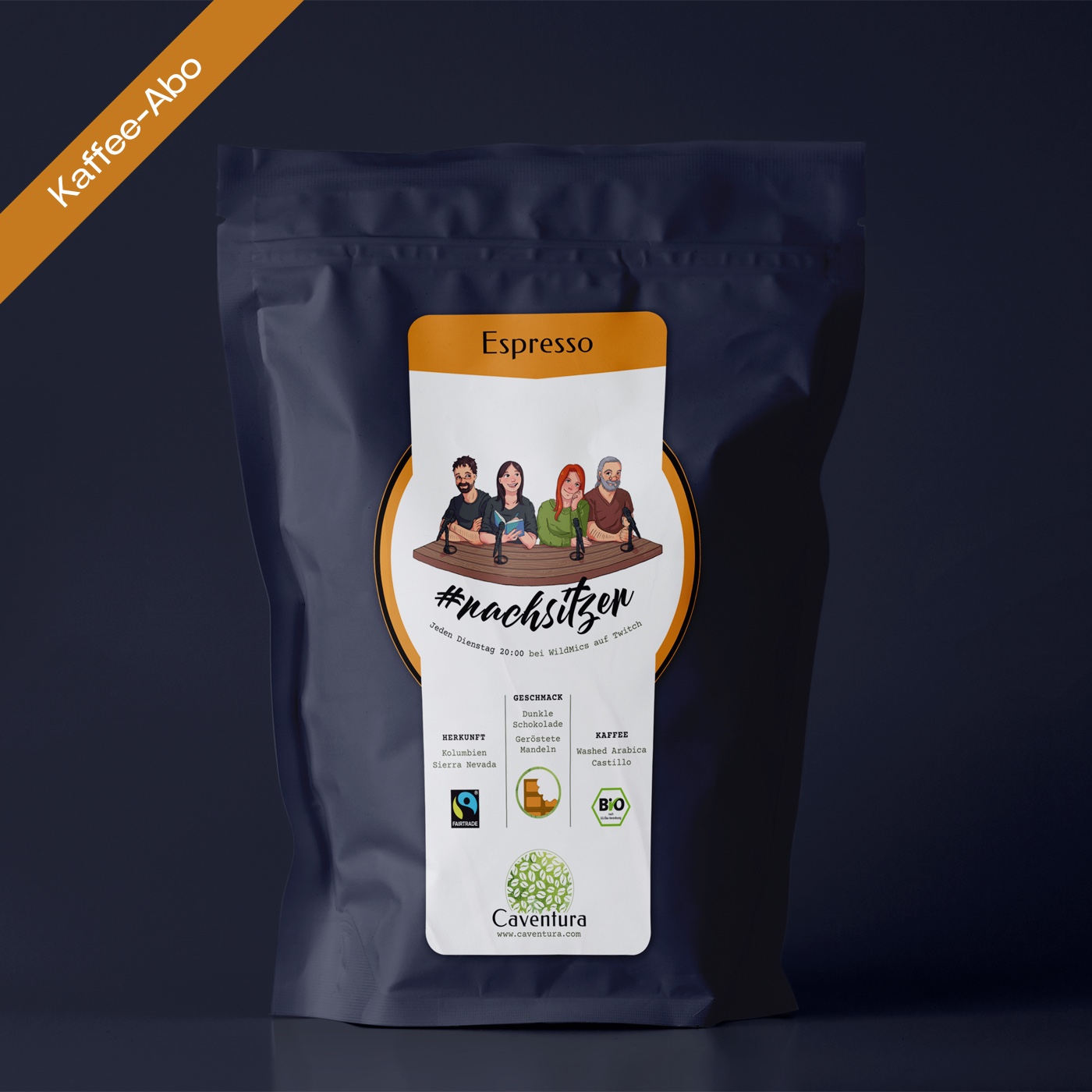 Kaffee-Abo #NACHSITZEN – Specialty Bio Fairtrade Espresso